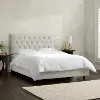 543BEDVLVLGHGR Julia Velvet Light Gray Tufted King Upholstered Bed - Skyline Furniture