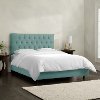 544BEDVLVCRB Tufted Velvet Blue California King Upholstered Bed