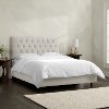 544BEDVLVLGHGR Tufted Velvet Gray California King Upholstered Bed