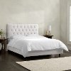 544BEDVLVWHT Tufted Velvet White California King Upholstered Bed