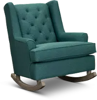 Peacock Blue Rocker Runner - Paisley