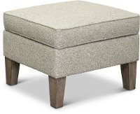 Silver Ottoman - Paisley