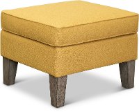 Curry Yellow Ottoman - Paisley