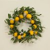 24 Inch Yellow Lemon and Green Wreath Arrangement