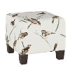 57-2ADBCRGR Audobon Cream and Green Square Ottoman