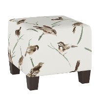 57-2ADBCRGR Audobon Cream and Green Square Ottoman-2