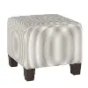57-2OXFSTTPE Taupe Oxford Stripe Square Ottoman