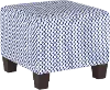 57-2SHRMDNWHTFLX Blaire Blue Polk Dot Square Ottoman
