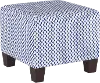 57-2SHRMDNWHTFLX Blaire Blue Polk Dot Square Ottoman