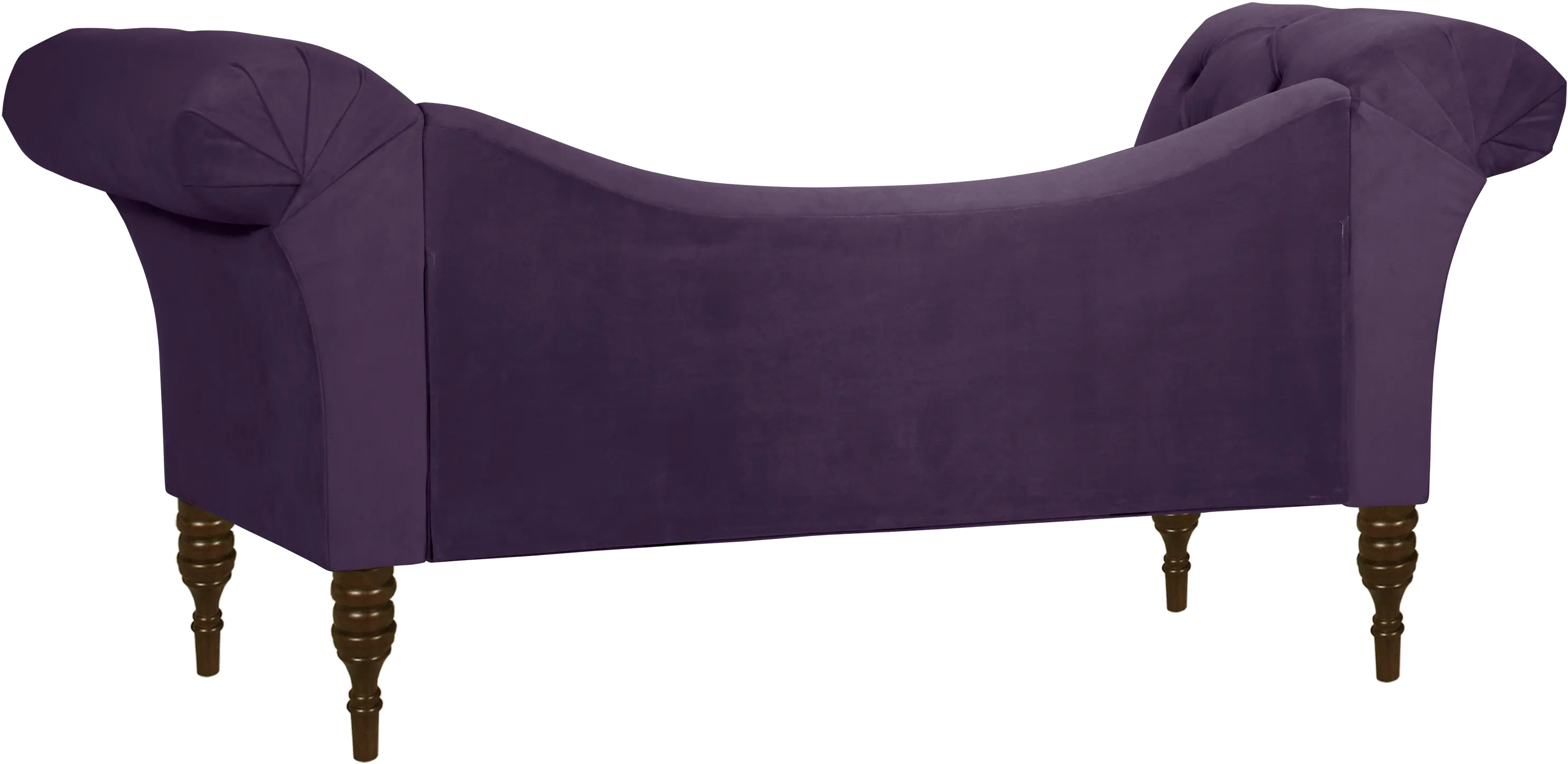 6006VLVABR Silvia Purple Velvet Tufted Lounge Chaise-4