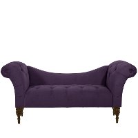 6006VLVABR Traditional Velvet Aubergine Purple Tufted Lounge Chaise-2