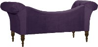 6006VLVABR Traditional Velvet Aubergine Purple Tufted Lounge Chaise-4