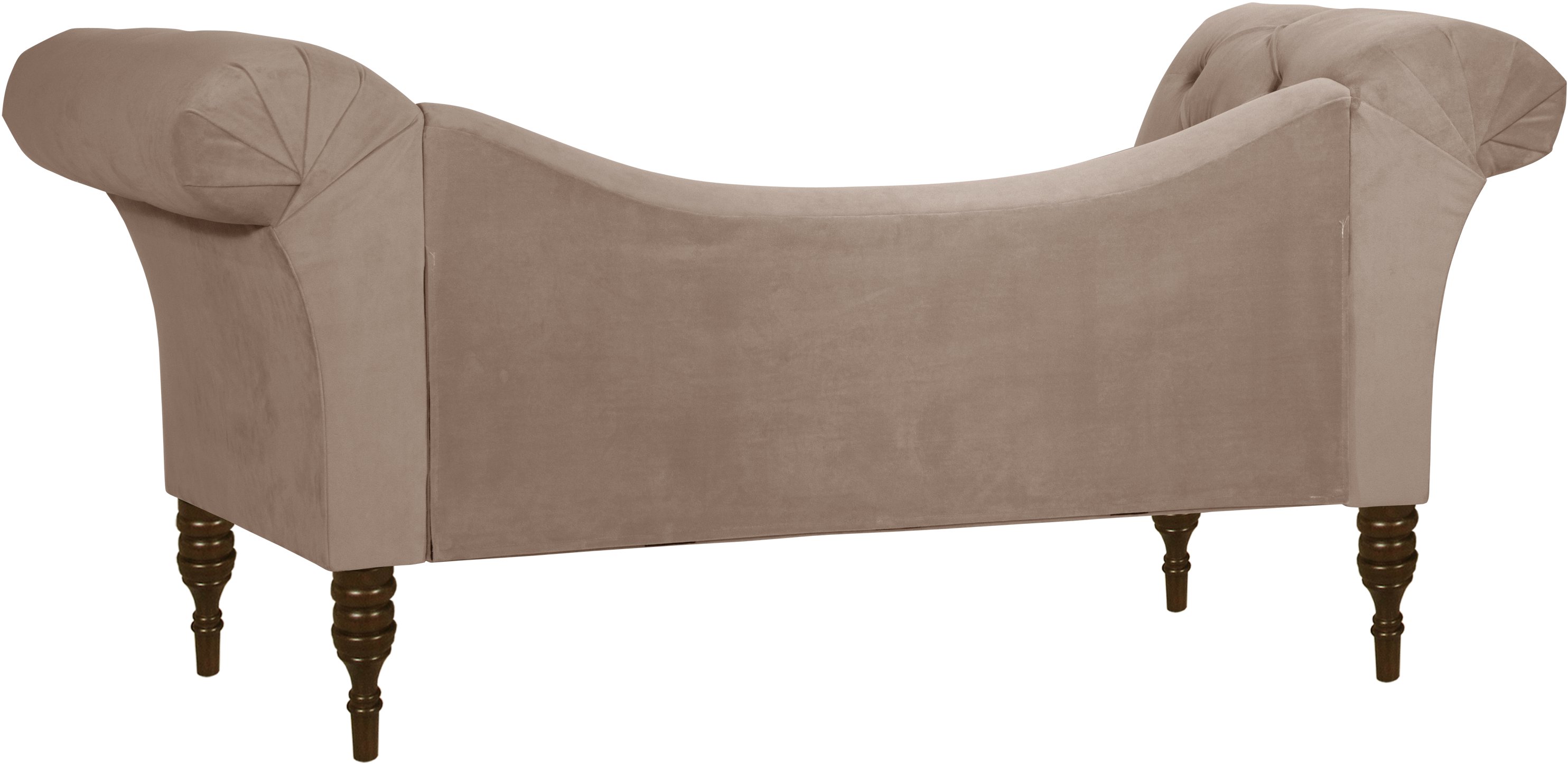 6006VLVCC Silvia Cocoa Brown Velvet Tufted Lounge Chaise-4