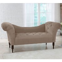 6006VLVCC Traditional Velvet Cocoa Brown Tufted Lounge Chaise-2
