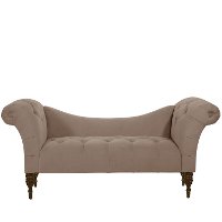 6006VLVCC Traditional Velvet Cocoa Brown Tufted Lounge Chaise-3