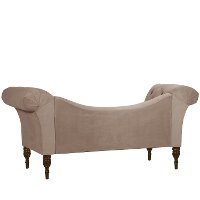 6006VLVCC Traditional Velvet Cocoa Brown Tufted Lounge Chaise-4