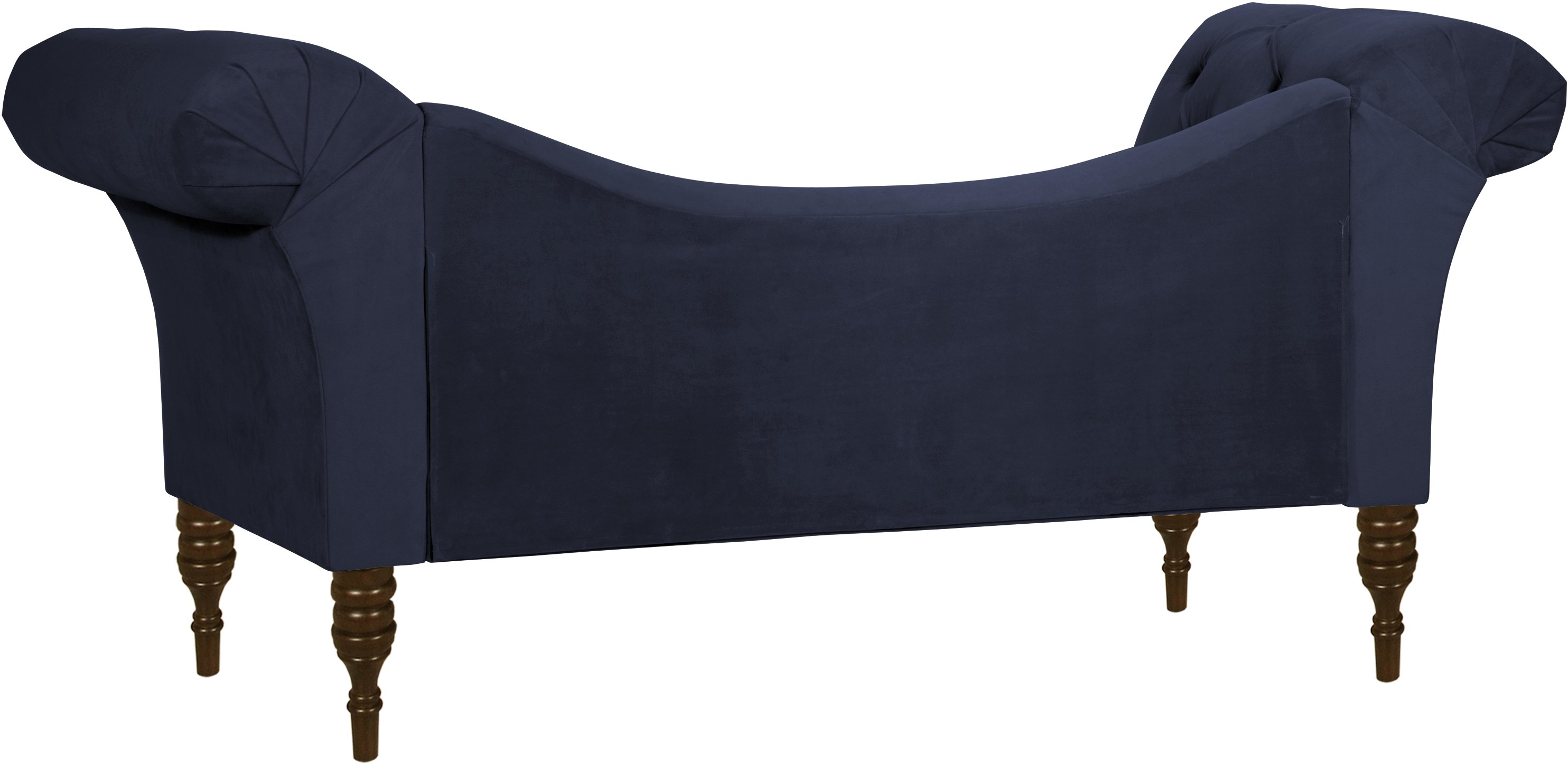 6006VLVINK Silvia Traditional Velvet Navy Ink Tufted Lounge Chaise-4