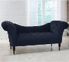 6006VLVINK Traditional Velvet Ink Blue Tufted Lounge Chaise