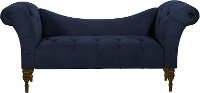 6006VLVINK Traditional Velvet Ink Blue Tufted Lounge Chaise-2