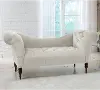 6006VLVLGHGR Edith Light Gray Velvet Tufted Lounge Chaise - Skyline Furniture