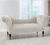 6006VLVLGHGR Traditional Velvet Gray Tufted Lounge Chaise