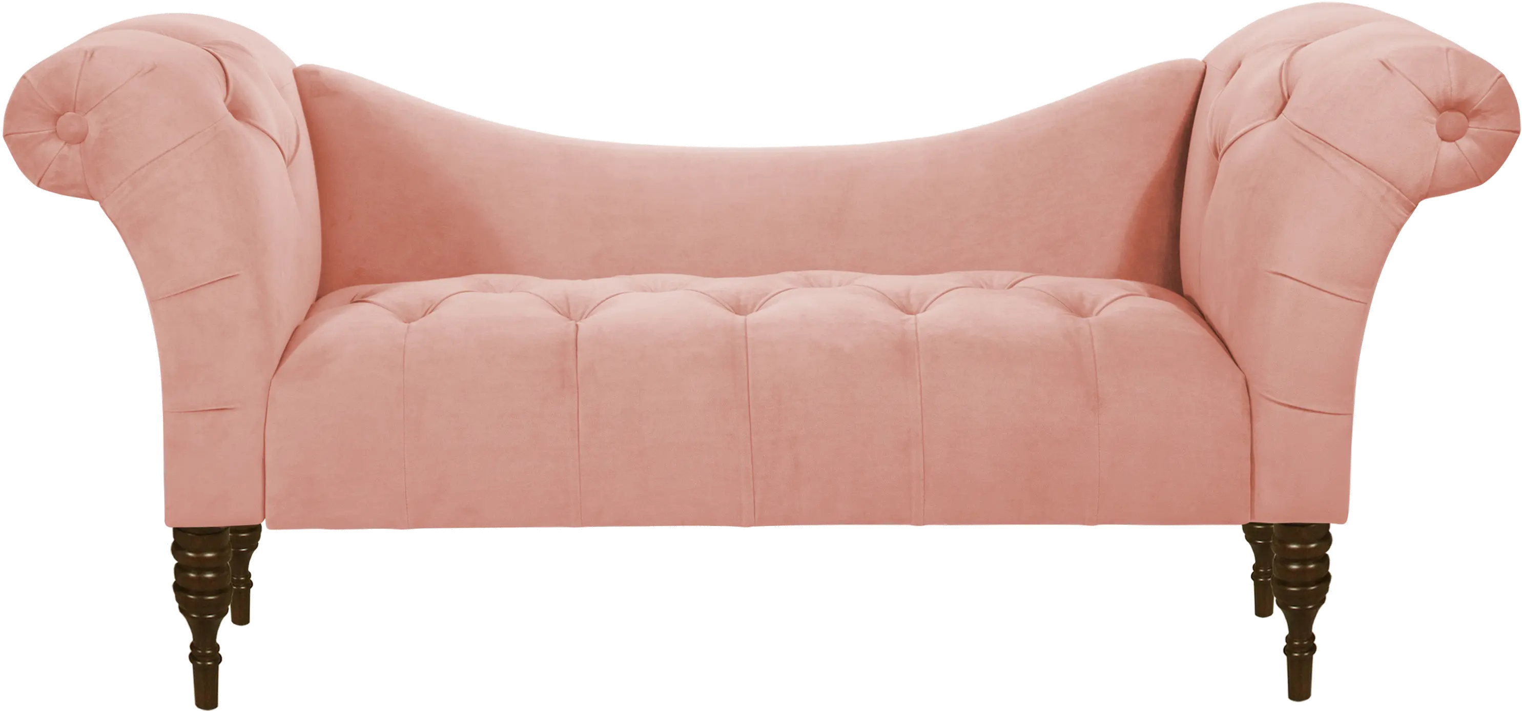 6006VLVTBLSH Silvia Blush Pink Velvet Tufted Lounge Chaise-2