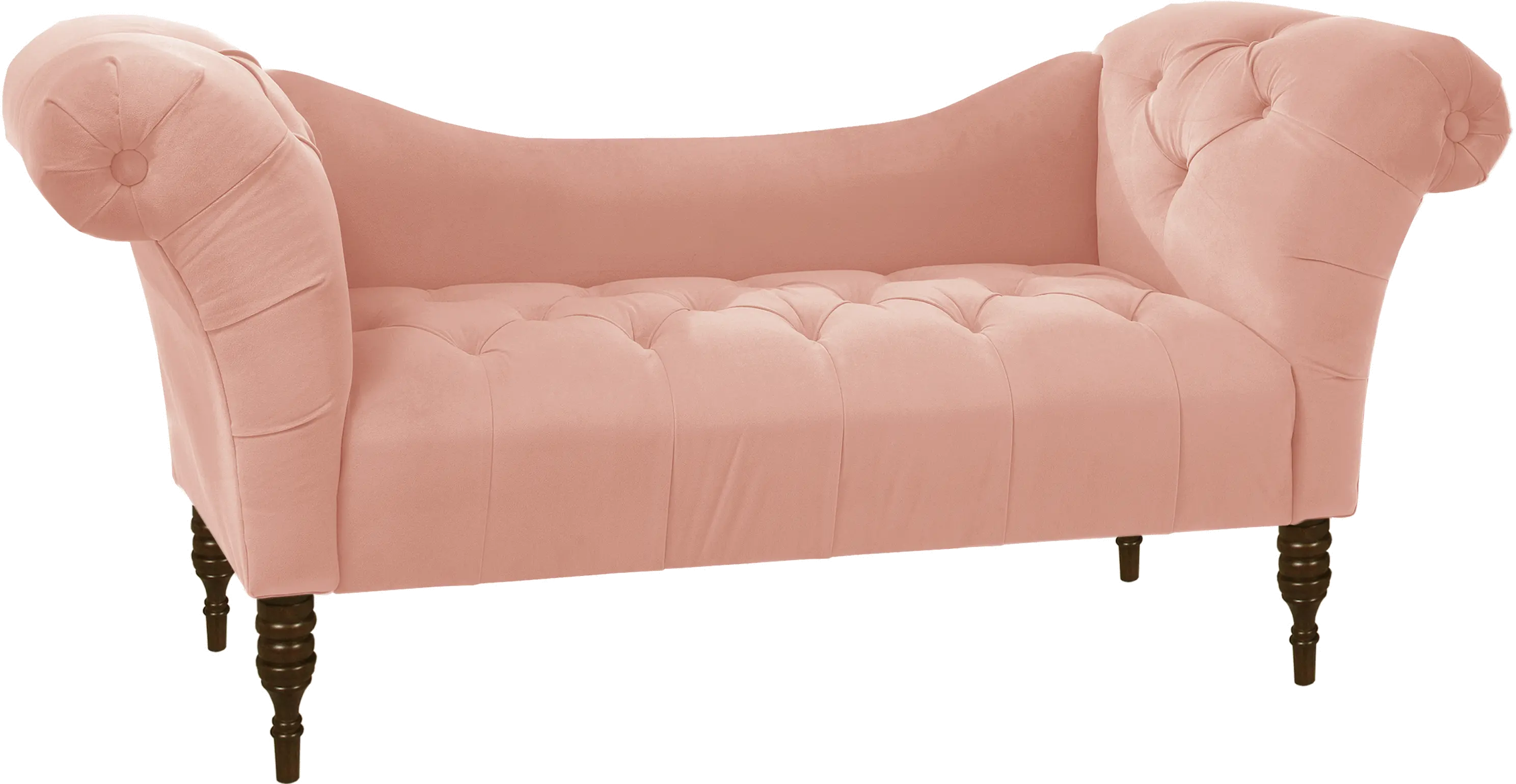6006VLVTBLSH Silvia Blush Pink Velvet Tufted Lounge Chaise-3