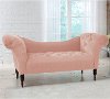 6006VLVTBLSH Traditional Velvet Blush Pink Tufted Lounge Chaise