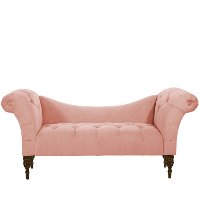 6006VLVTBLSH Traditional Velvet Blush Pink Tufted Lounge Chaise-2