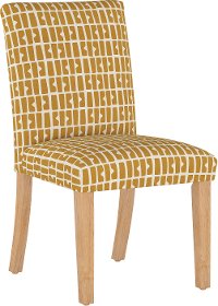 63-6NATBLOPNMST Mustard Upholstered Dining Room Chair - Jennifer