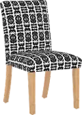 63-6NATOSLBLBLK Jennifer Black Upholstered Dining Chair - Skyline Furniture
