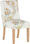 63-6SLNATLCFLHRV Cream Floral Slipcover Upholstered Dining Room Chair - Jennifer
