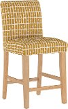 63-7NATBLOPNMST Mustard Upholstered Counter Height Stool - Jennifer