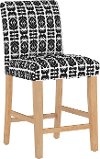 53-7NATOSLBLBLK Black Upholstered Counter Height Stool - Jennifer