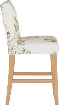 63-7SLNATLCFLHRV Cream Floral Slipcover Upholstered Counter Height Stool - Jennifer-3