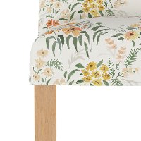 63-7SLNATLCFLHRV Cream Floral Slipcover Upholstered Counter Height Stool - Jennifer-5
