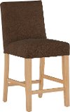 63-7SLNATLNNCHC Brown Slipcover Upholstered Counter Height Stool - Jennifer