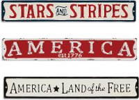Assorted 22 Inch Metal American Wall Sign