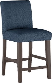 63-7ZMNV Navy Upholstered Counter Height Stool - Zuma