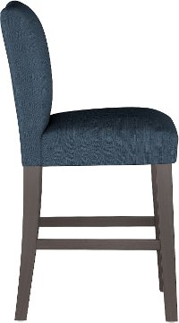 63-7ZMNV Navy Upholstered Counter Height Stool - Zuma-3