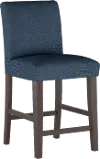 63-7ZMNV Zuma Navy Upholstered Counter Height Stool - Skyline Furniture