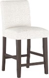 63-7ZMWHT White Upholstered Counter Height Stool - Zuma
