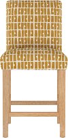 63-8NATBLOPNMST Mustard Upholstered 31 Inch Bar Stool - Jennifer