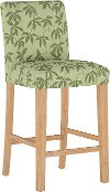 63-8NATLYNFLSGTNL Floral Green Upholstered 31 Inch Bar Stool - Jennifer