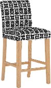 63-8NATOSLBLBLK Black Upholstered 31 Inch Bar Stool - Jennifer