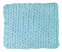 Mist Blue Delray Hand Knitted Throw Blanket