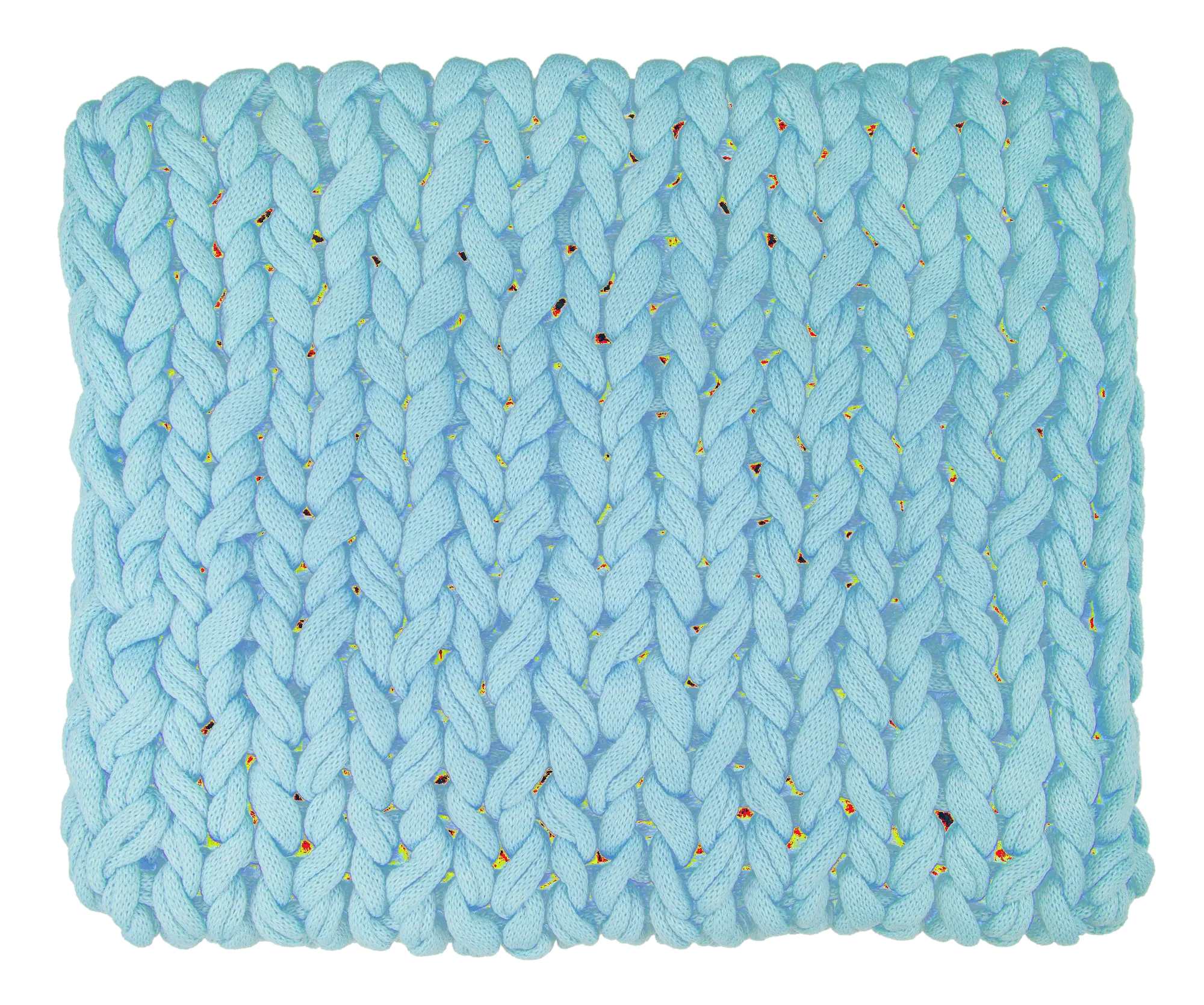 Mist Blue Delray Hand Knitted Throw Blanket-2