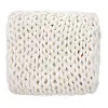 Clearance Natural Colored Hand-Knitted Delray Throw Blanket