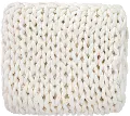 Natural Colored Hand-Knitted Delray Throw Blanket