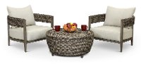 Gray Round 3 Piece Patio Set - Marana-2